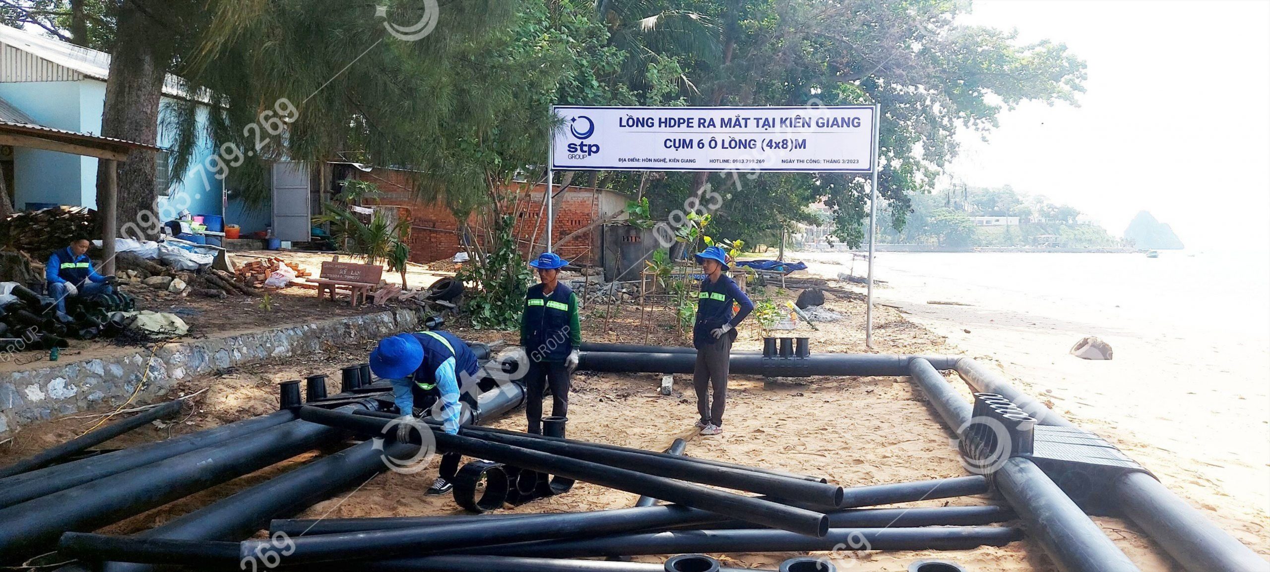 Lồng HDPE 4x8m Kiên Giang được STP phụ trách thi công