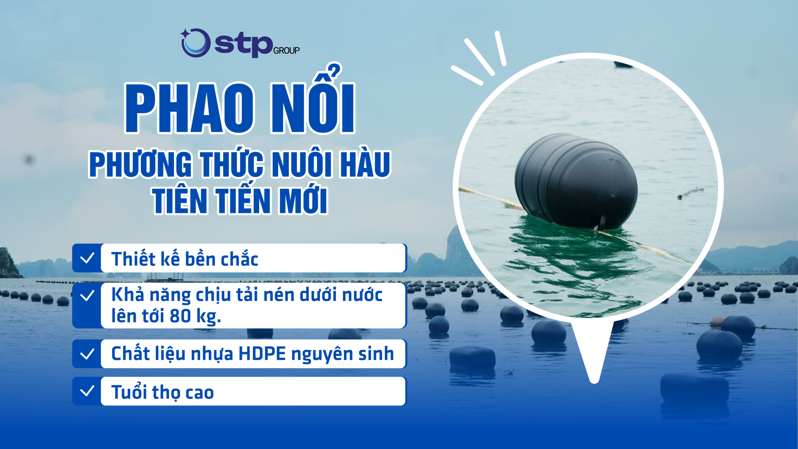 Phao nổi - Phương thức nuôi hàu mới